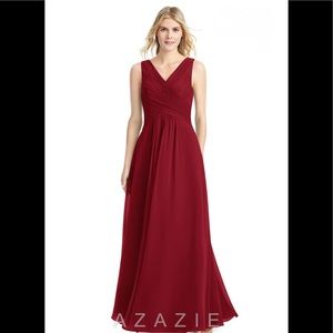 Azazi flora bridesmaid dress in burgundy